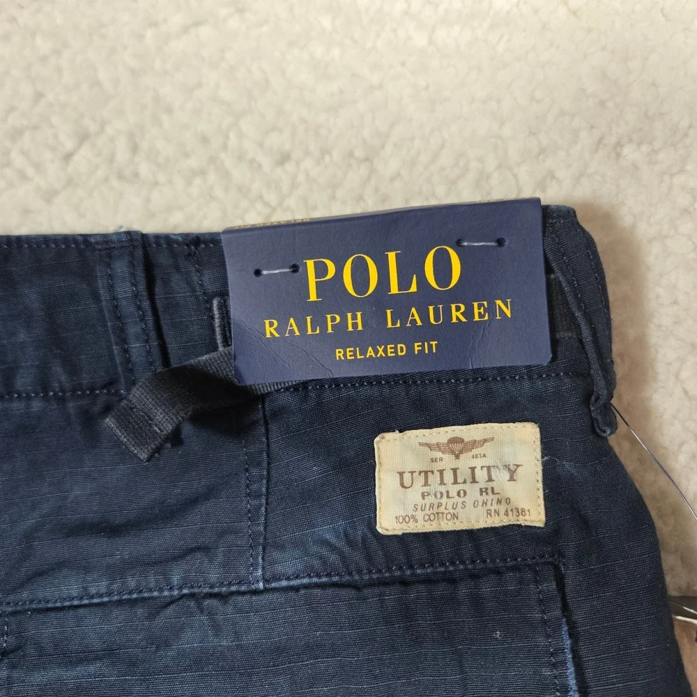 Polo Ralph Lauren Mens 31x30 Relaxed Fit Surplus Utility Cargo Pants Navy